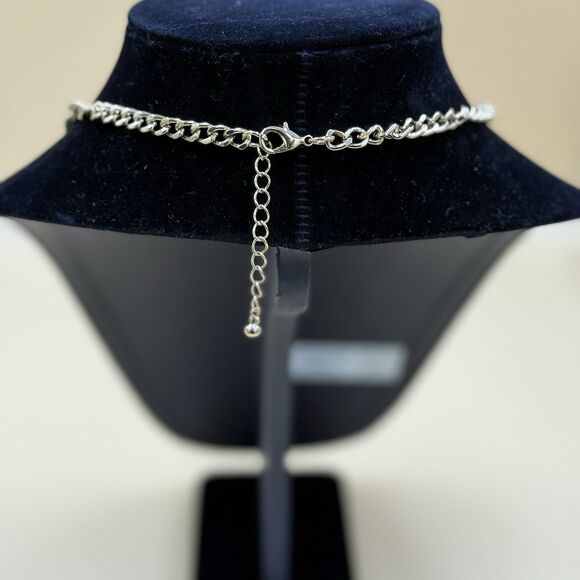 Yellow Stone Statement Bib Necklace With Gold Tone Chain 18” - Picture 5 of 5